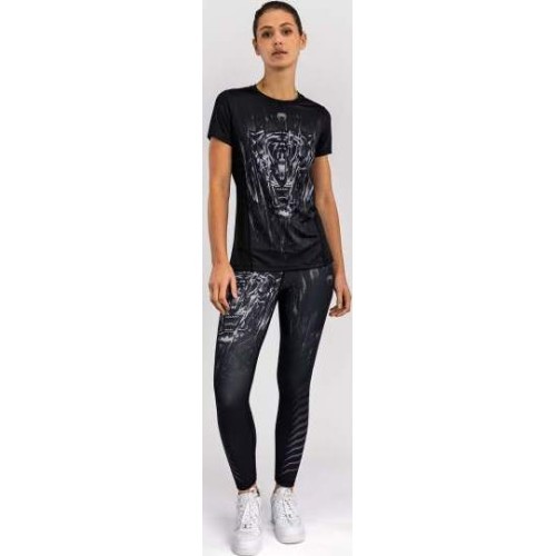 Venum Tiger Women's Dry Tech T-Shirt - Black/Silver