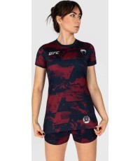 Sieviešu UFC Zenith by Venum krekls ar īsām piedurknēm, bordo