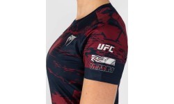 Sieviešu UFC Zenith by Venum krekls ar īsām piedurknēm, bordo