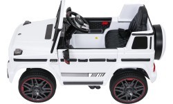Elektromobilis Mercedes G63 AMG LIFT, balts