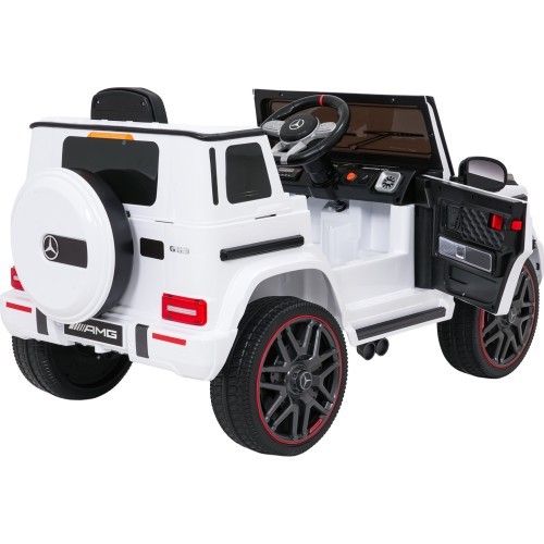 Elektromobilis Mercedes G63 AMG LIFT, balts