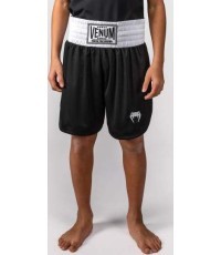 Venum Classic Youth Boxing Shorts - Black/White