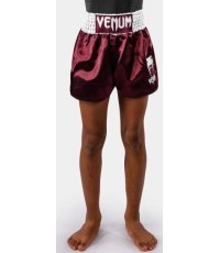 Venum Classic Muay Thai Shorts for Kids - Burgundy