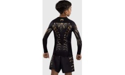 Venum Tiger Kids Long Sleeve Rashguard - Black/Neon Orange