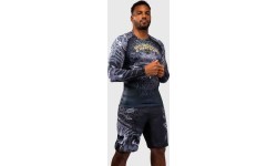 Venum Wolf Atak rashguard krekls ar garām piedurknēm – melns/pelēks