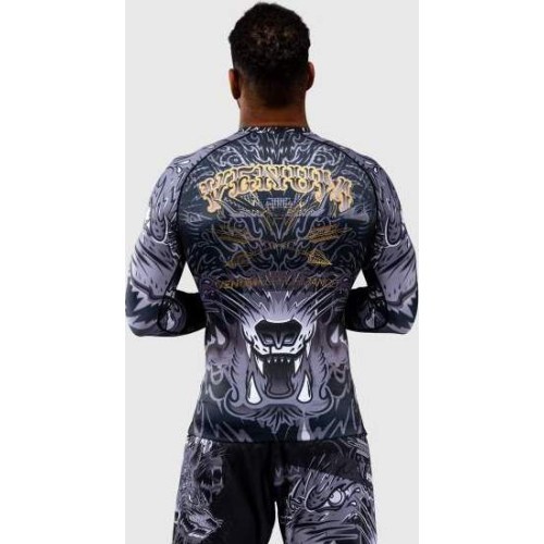 Venum Wolf Atak Long Sleeve Rashguard - Black/Grey