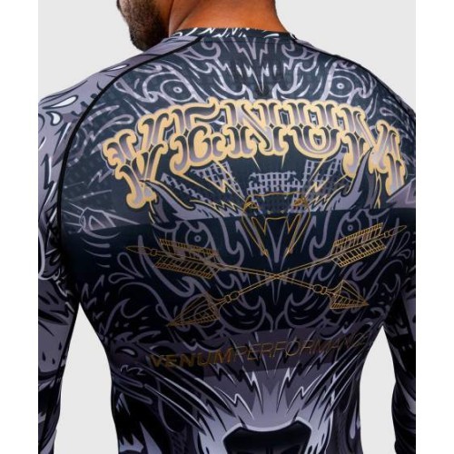 Venum Wolf Atak Long Sleeve Rashguard - Black/Grey