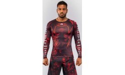 Venum 20th Anniversary rashguard ar garām piedurknēm, melns/sarkans