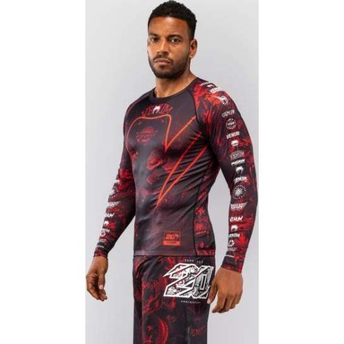 Venum 20th Anniversary Long Sleeve Rashguard - Black/Red
