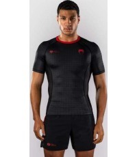 Venum x Roger Gracie Signature Short Sleeve Rashguard - Black/Red