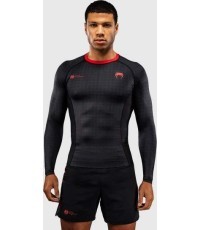 Venum x Roger Gracie Signature Long Sleeve Rashguard - Black/Red