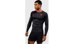 Venum x Roger Gracie Signature rašgārds ar garām piedurknēm - Black/Red