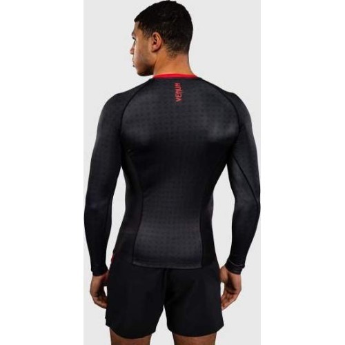 Venum x Roger Gracie Signature rašgārds ar garām piedurknēm - Black/Red