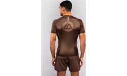 Venum x Roger Gracie Academy rashguard ar īsām piedurknēm - tumši brūns