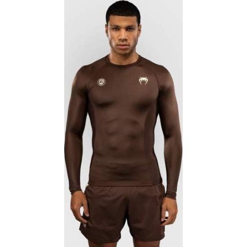 Venum x Roger Gracie Academy rashguard ar garām piedurknēm – tumši brūns