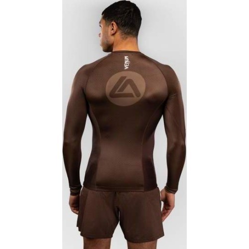 Venum x Roger Gracie Academy rashguard ar garām piedurknēm – tumši brūns