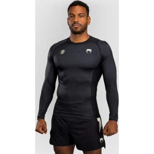 Venum x Roger Gracie Academy rashguard ar garām piedurknēm, melns