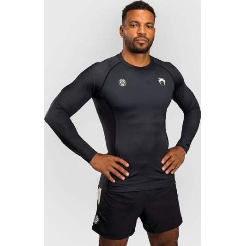 Venum x Roger Gracie Academy rashguard ar garām piedurknēm, melns