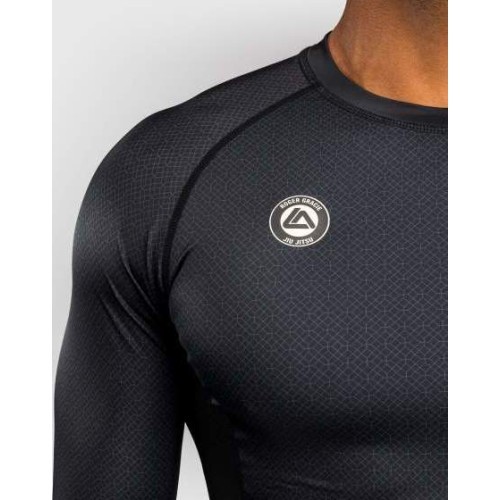 Venum x Roger Gracie Academy rashguard ar garām piedurknēm, melns
