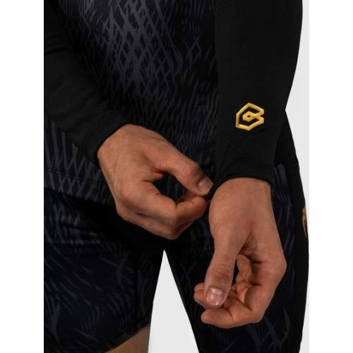 Kompresijas krekls Venum x Chimaev Rashguard – melns/pelēks