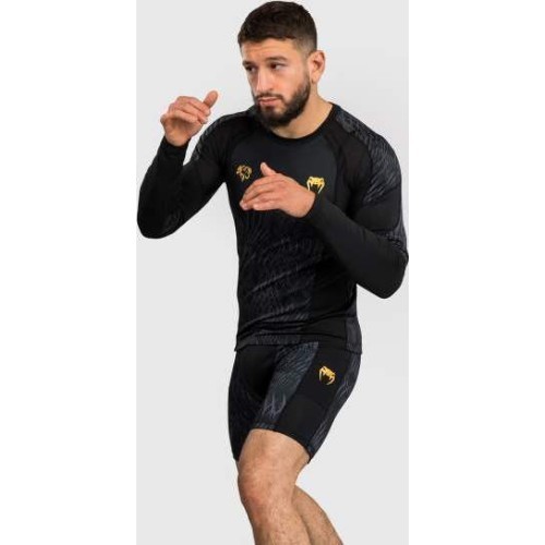 Kompresijas krekls Venum x Chimaev Rashguard – melns/pelēks
