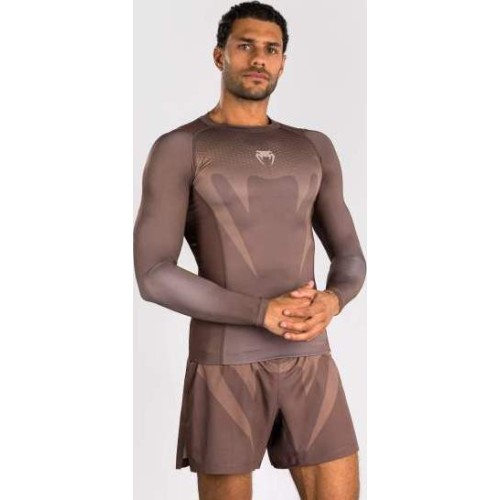 Venum No Gi Rashguards - Chocolate Brown