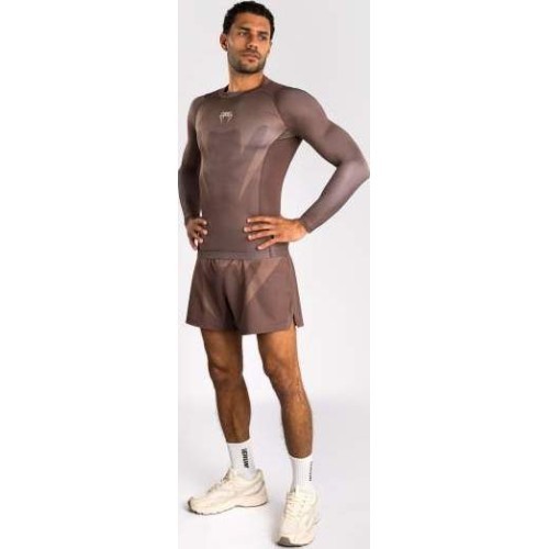 Venum No Gi Rashguards - Chocolate Brown