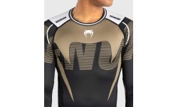 Venum Adrenaline Long Sleeve Rashguard - Black/Sand
