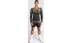 Venum Adrenaline Long Sleeve Rashguard - Black/Sand