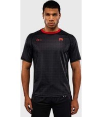Футболка Venum x Roger Gracie Signature Dry Tech - чёрная/красная