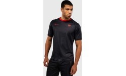 Футболка Venum x Roger Gracie Signature Dry Tech - чёрная/красная