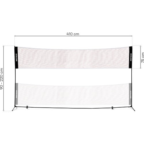 Pārnēsājams badmintona tīkls 4,1x2,2 m