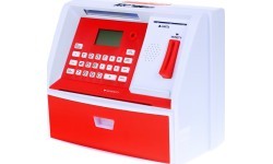 Bankomāta krājkasīte ar poļu naudu