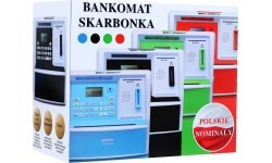 Bankomāta krājkasīte ar poļu naudu