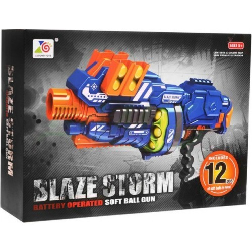 Blaze Storm rotaļu pistole, zila, 12 lodes
