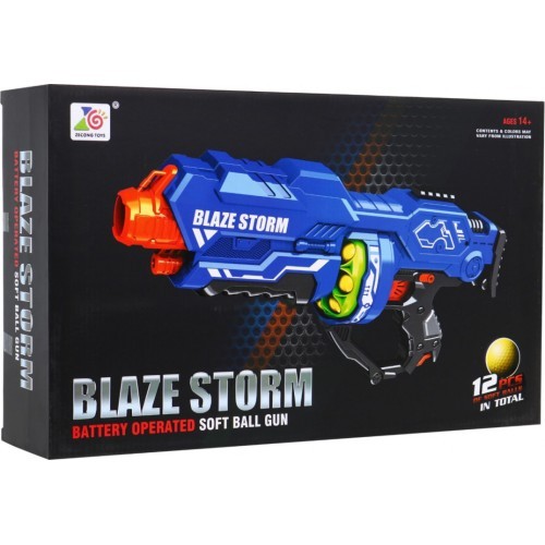 Игрушечный пистолет Blaze Storm Blue, 12 пуль