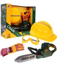 Large chainsaw set, gloves, goggle and helmet