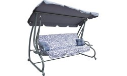 Garden Swing Seat Textylina 2 x 1 Grey PATTERN