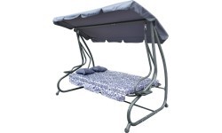 Garden Swing Seat Textylina 2 x 1 Grey PATTERN