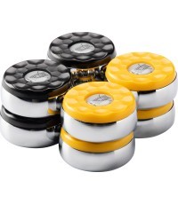 Shuffleboard ripu komplekts 4 melnas un 4 dzeltenas