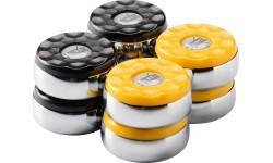 Shuffleboard ripu komplekts 4 melnas un 4 dzeltenas
