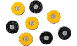 Shuffleboard ripu komplekts 4 melnas un 4 dzeltenas