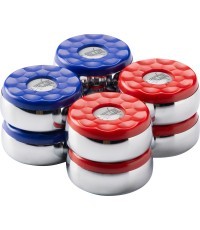 Shuffleboard ripu komplekts 4 zilas un 4 sarkanas