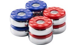 Shuffleboard ripu komplekts 4 zilas un 4 sarkanas