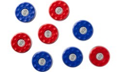 Shuffleboard ripu komplekts 4 zilas un 4 sarkanas