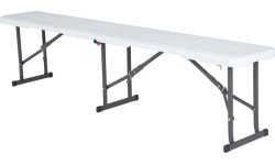 Salokāms sols Lifetime Boston, balts, 183x30x42 cm