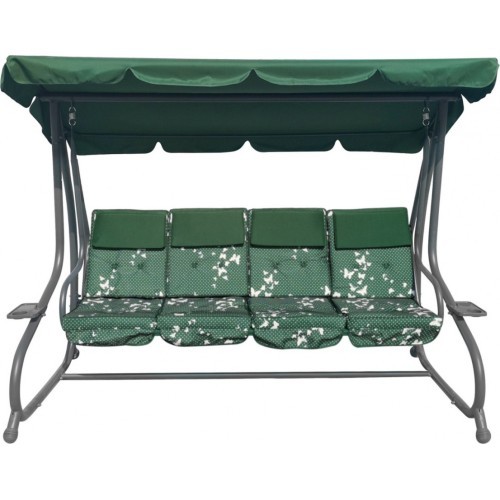 Huge Garden Swing Seat Braid 2x1 Green Butterflies