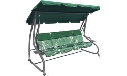 Huge Garden Swing Seat Braid 2x1 Green Butterflies