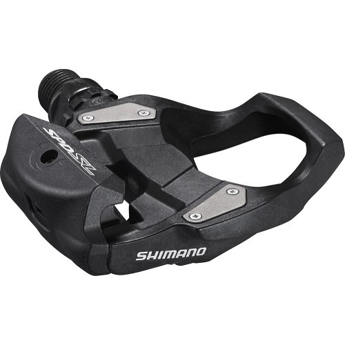 Pedāļi SHIMANO RS500 ar plāksnēm (melni)