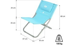 NC3136 BEACH CHAIR WITH PILLOW NILS CAMP
